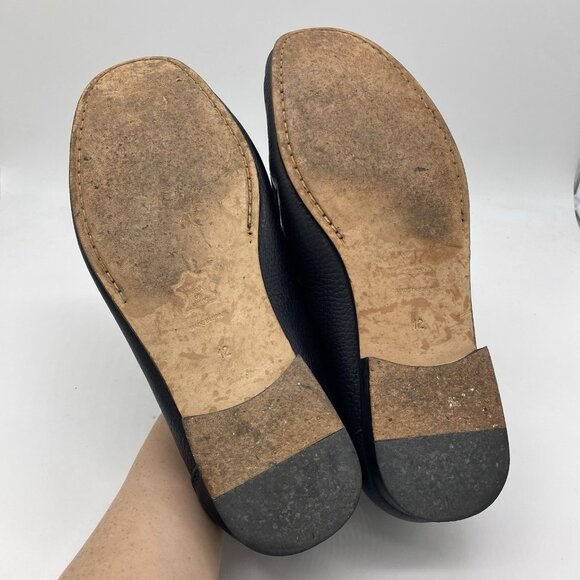 Sandro Moscoloni Sorrento Horsebit Loafer 12D Black Soft Pebbled Leather Slip On - Picture 13 of 14